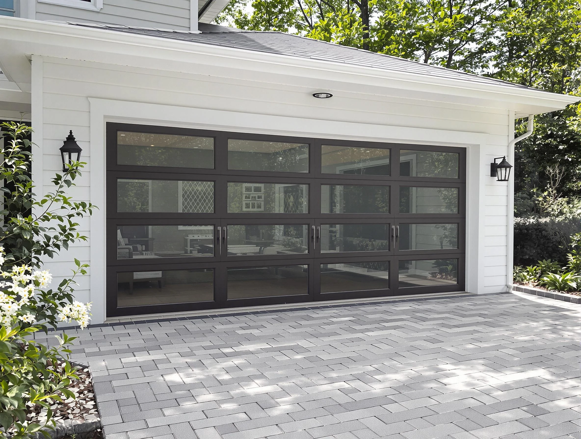 Pinson Garage Door Repair design specialist presenting custom garage door options to Pinson homeowner