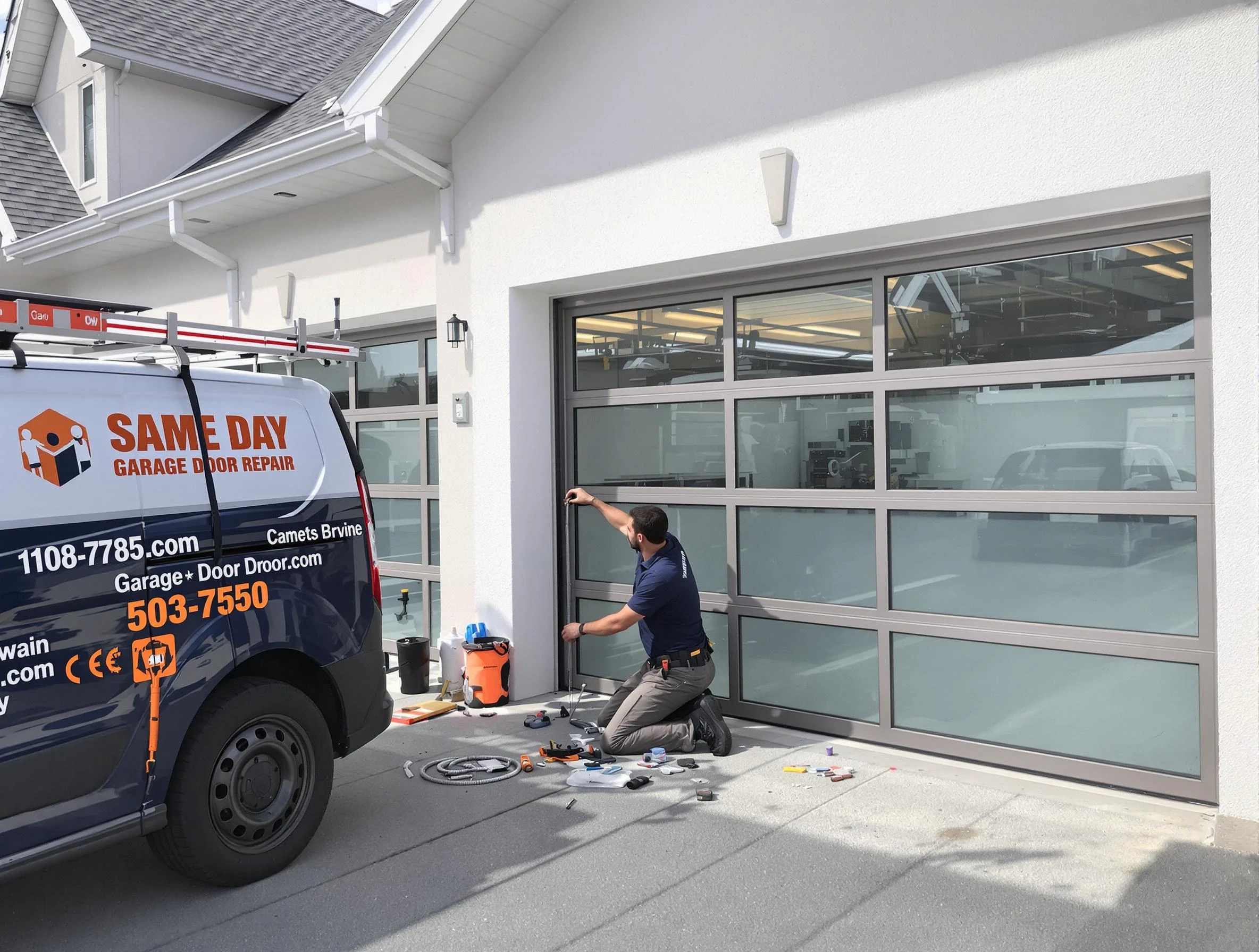Same-day garage door repair service by Pinson Garage Door Repair in Pinson